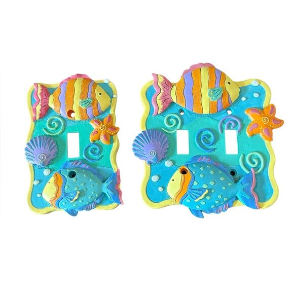 Decorative Switchplate Light Switch Plate Cover Dual And Single Coral Reef Ocean - Picture 1 of 7